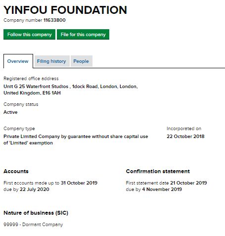YINFOU Foundation Ltd.の検索結果